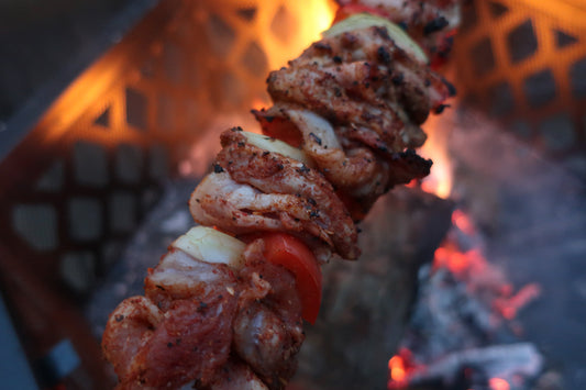Pork fillet skewer