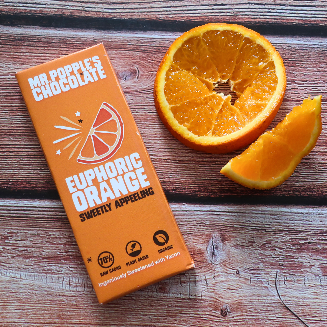 70% Euphoric Orange Dark Organic Vegan Chocolate Bar