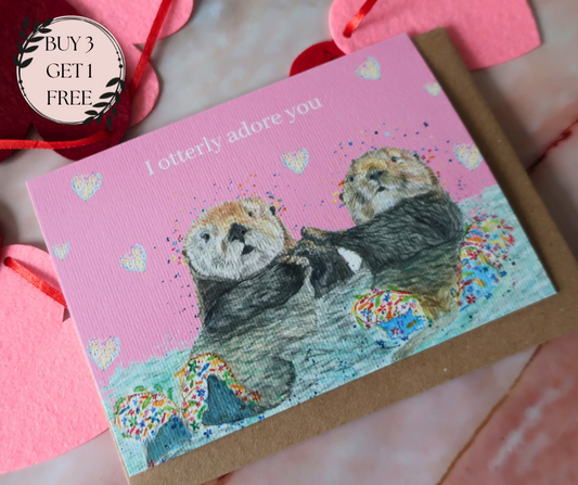 Otters Love Eco Friendly Card