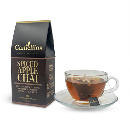 Spiced Apple Chai, 15 Pyramid Tea Bags - Eco Friendly