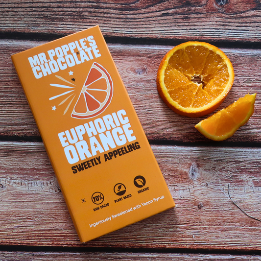70% Euphoric Orange Dark Organic Vegan Chocolate Bar